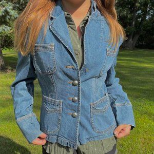 fitted jean jacket bella swan fairy core y2k vibe
